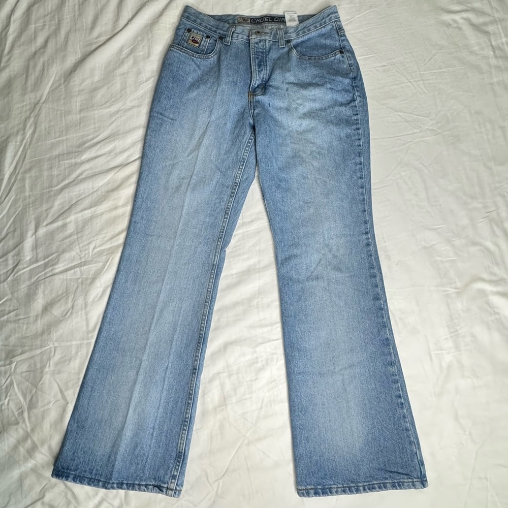 Cruel Girl Button Fly Light Wash Western Boot Cut Jeans Womens Size 13‎ Regular